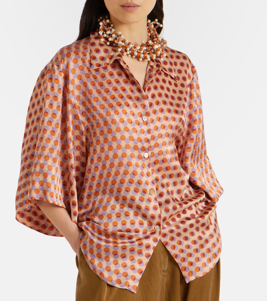 Polka-dot silk shirt