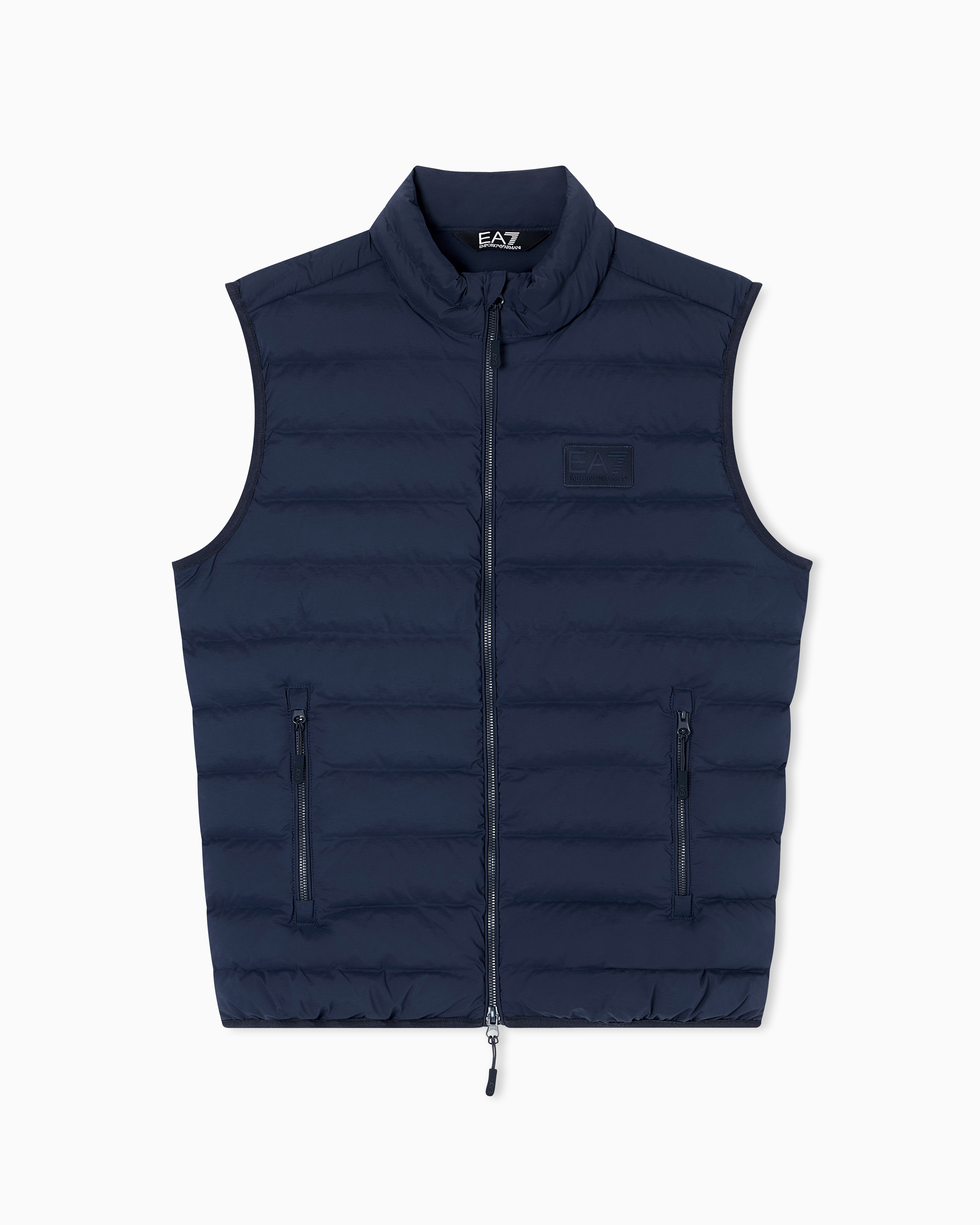 Technical fabric padded gilet