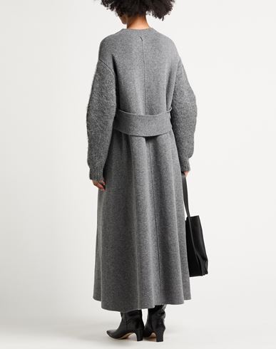 Woman Midi dress Grey Size 6 Wool, Cashmere