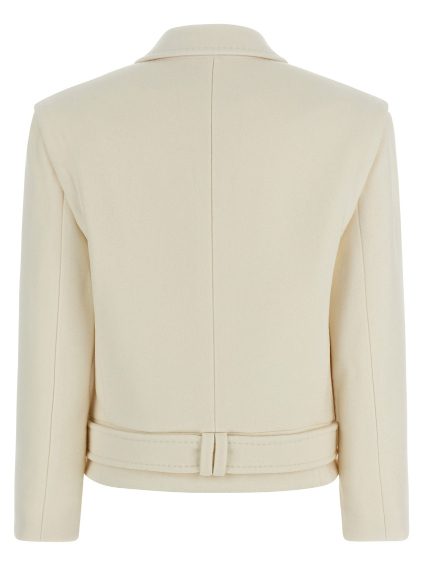 Double-Breasted Coat Coats And Trench Coats White
