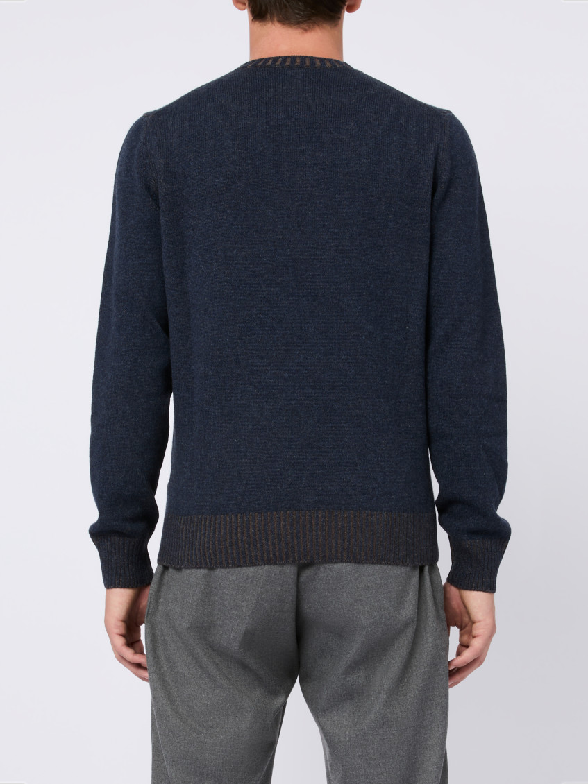 Blue Crew-neck Jumper