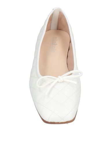 Woman Ballet flats White Size 8 Leather