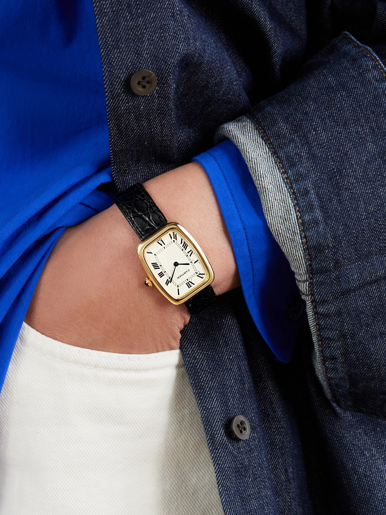 + Cartier Vintage 1980s Fabergé Hand-wound 18-karat Gold Watch, Ref. 78101 - One size