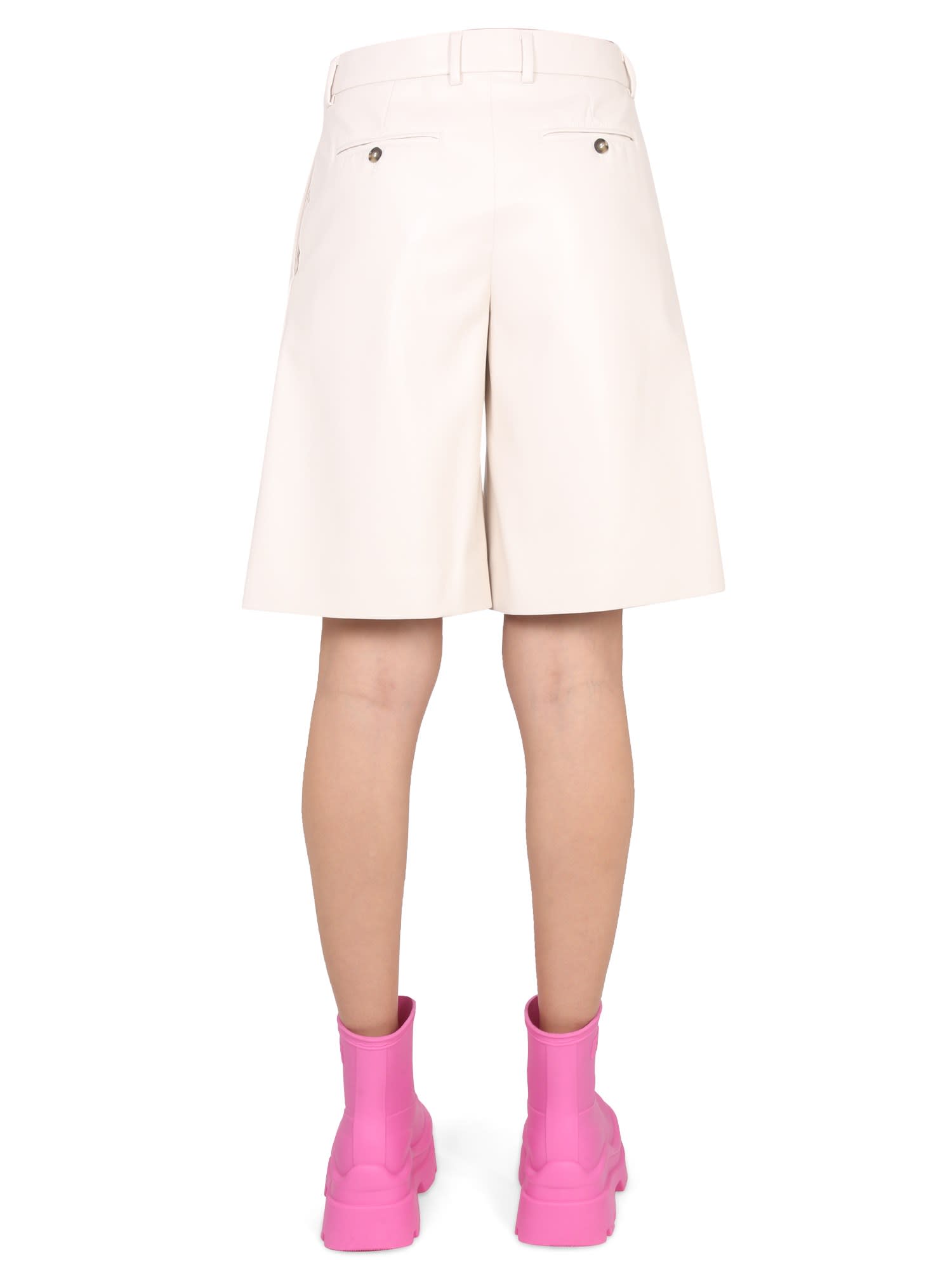 Faux Leather Bermuda Shorts