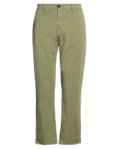 Man Pants Military green Size 34 Cotton, Elastane