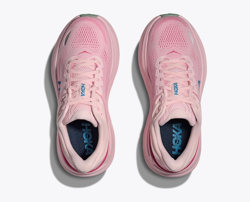 HOKA Women's Bondi 9 Shoes in Rose Tea/Petal