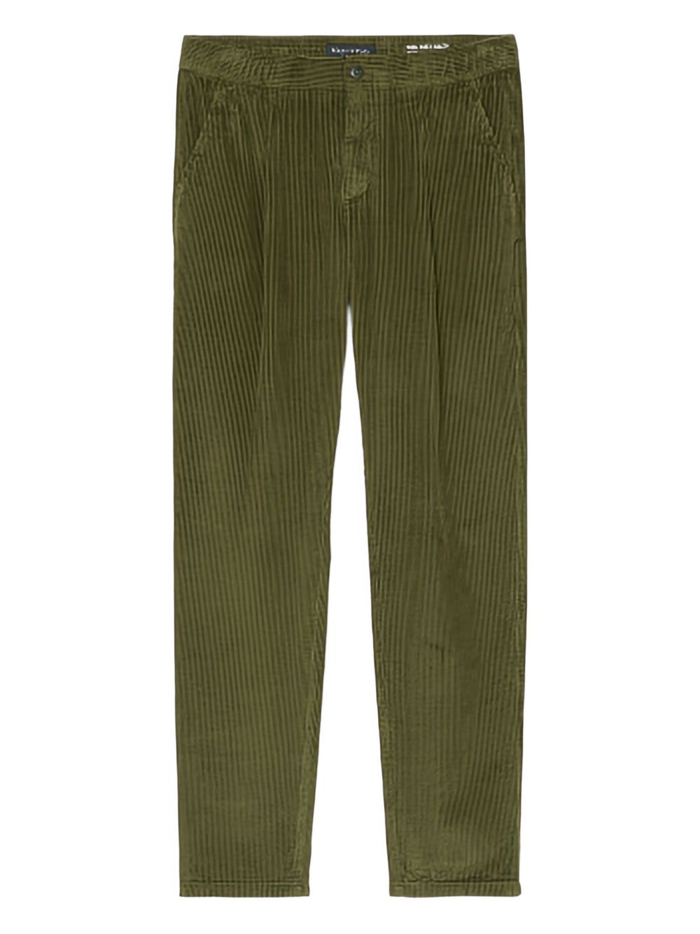 Dart-detail corduroy trousers - Green