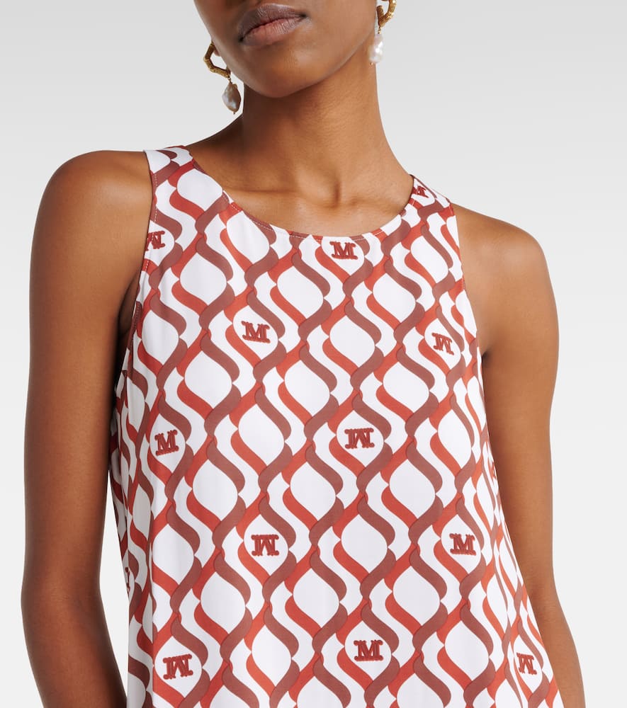 Paste printed midi dress