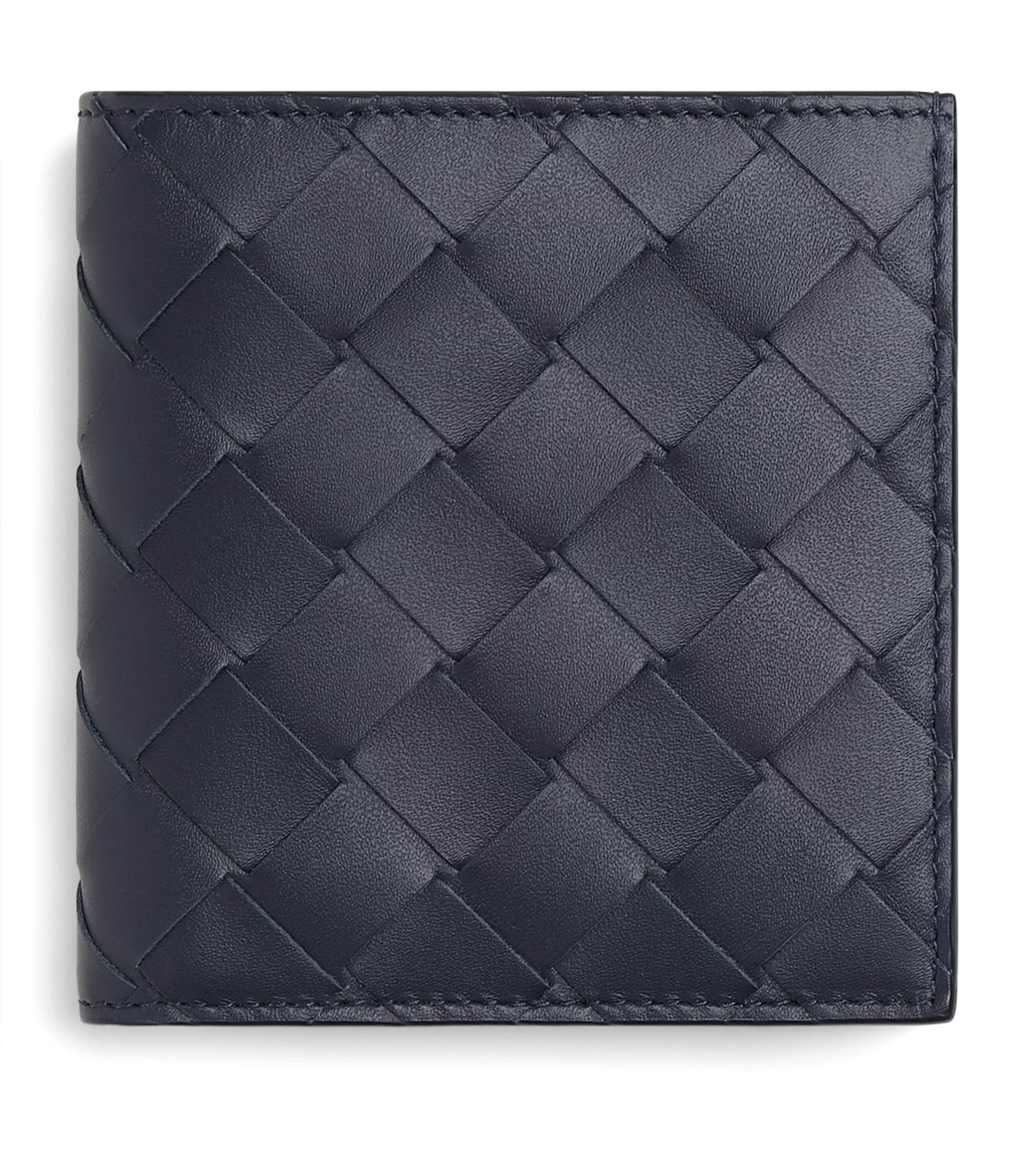 Slim Leather Intrecciato Bifold Wallet