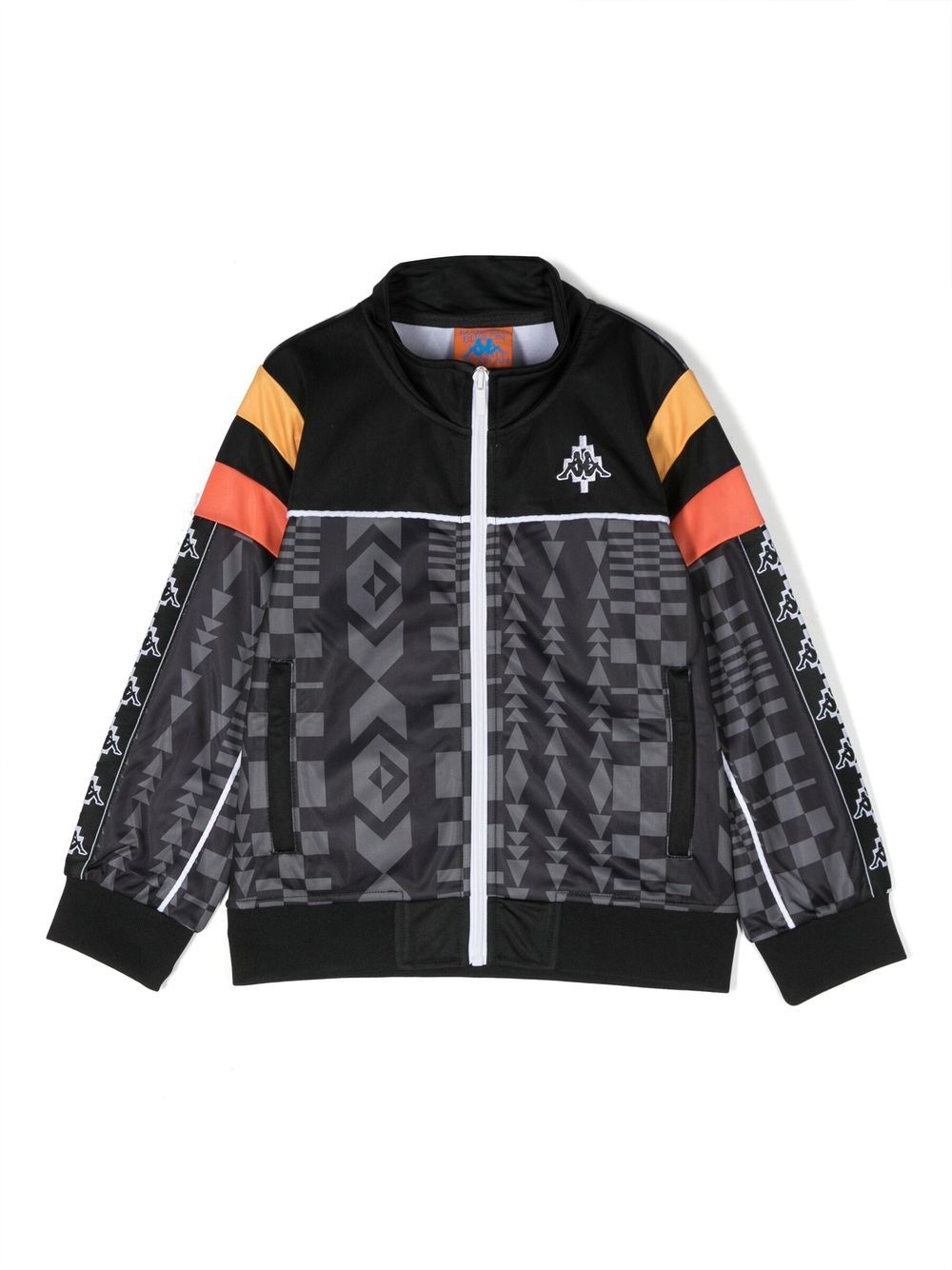 Geometric-print track jacket - Black