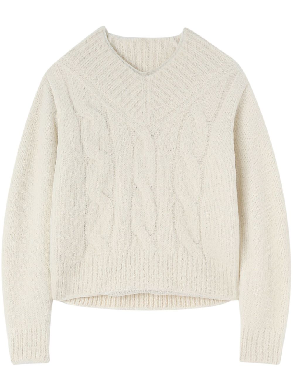 V-neck jumper - White
