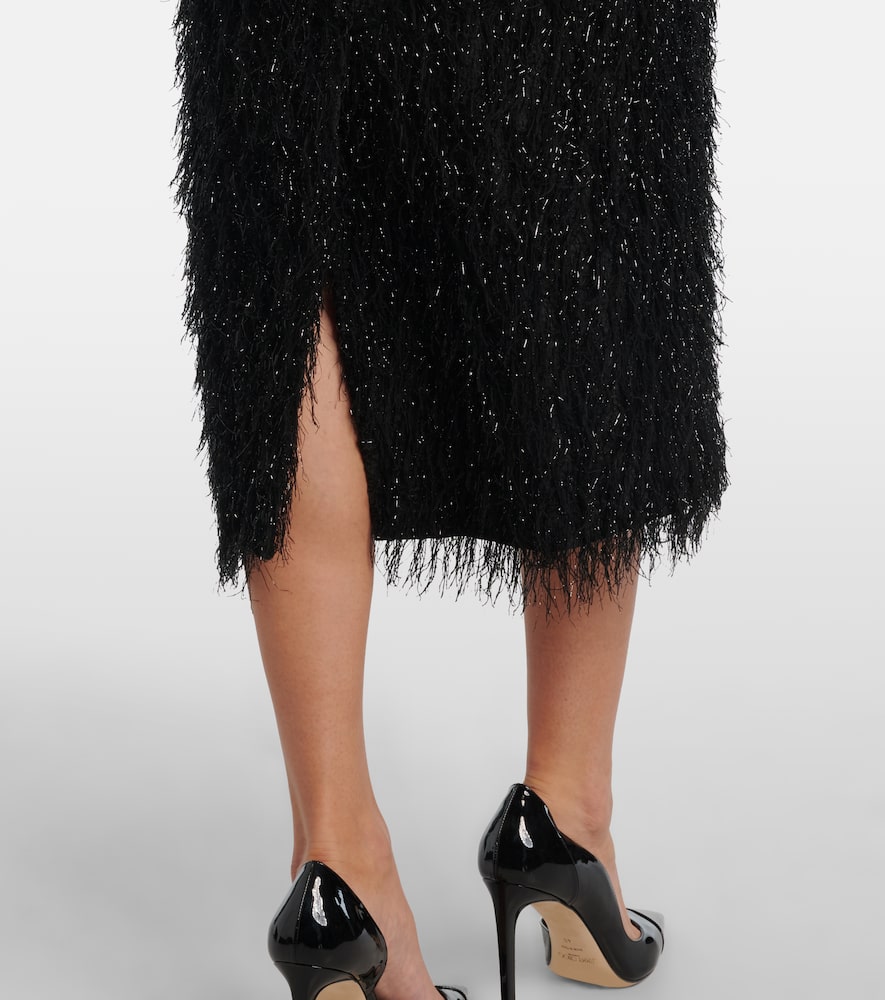Lurex fil coupé midi dress