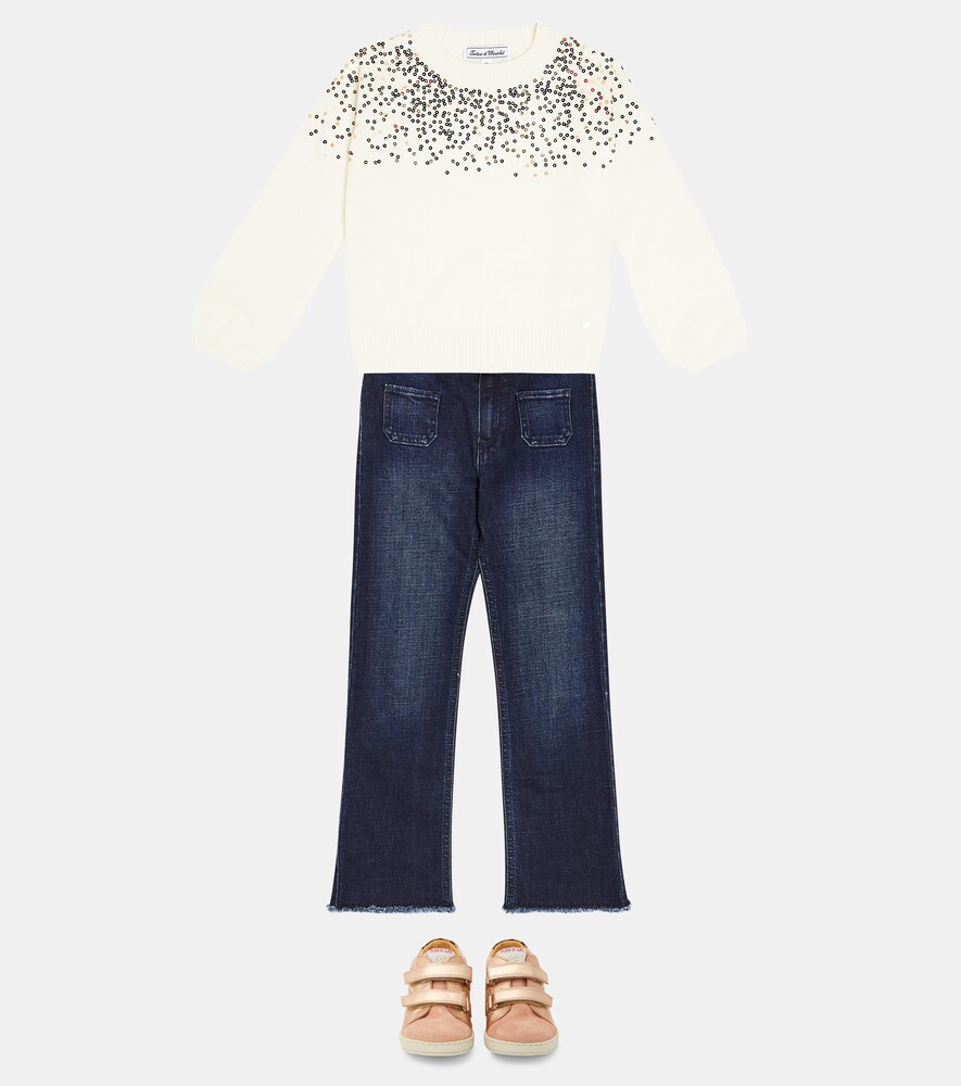 Embellished wool sweater