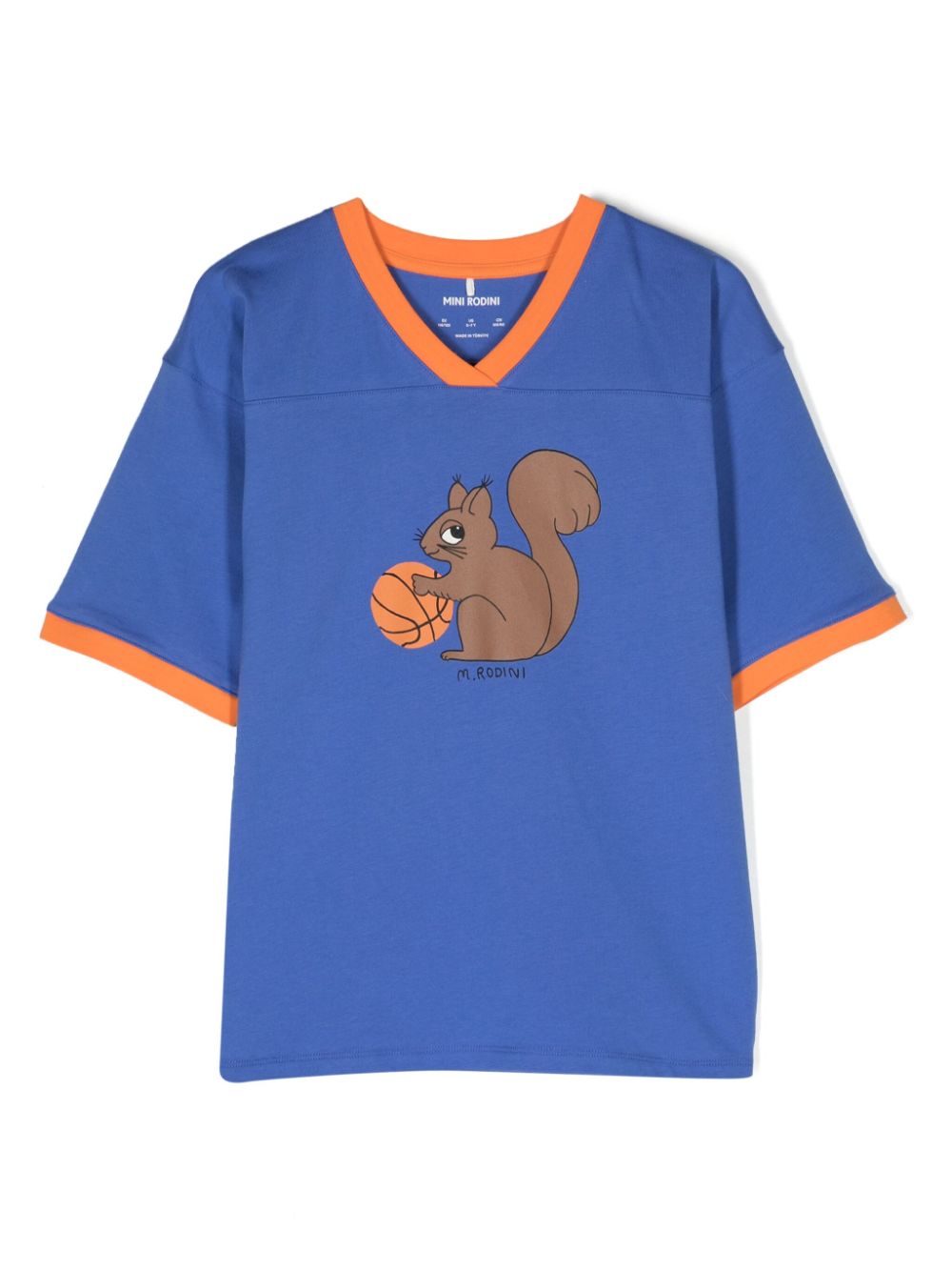 Squirrels organic cotton T-shirt - Blue