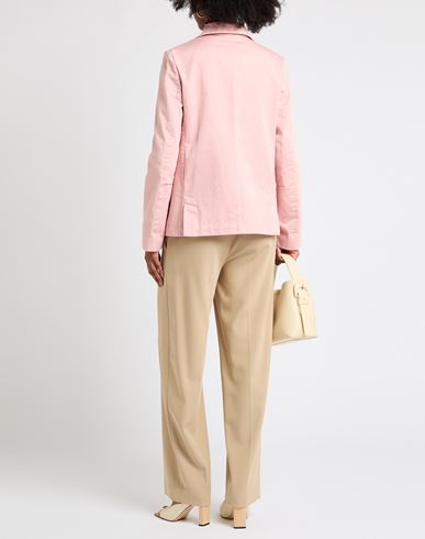 Woman Blazer Pink Size L Cotton