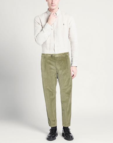 Man Pants Military green Size 42 Cotton, Lyocell, Elastane