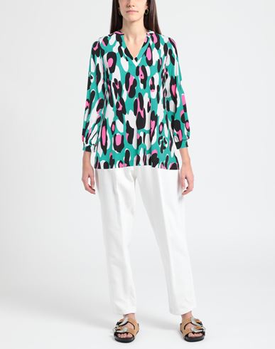 Woman Top Green Size 10 Polyester, Elastane