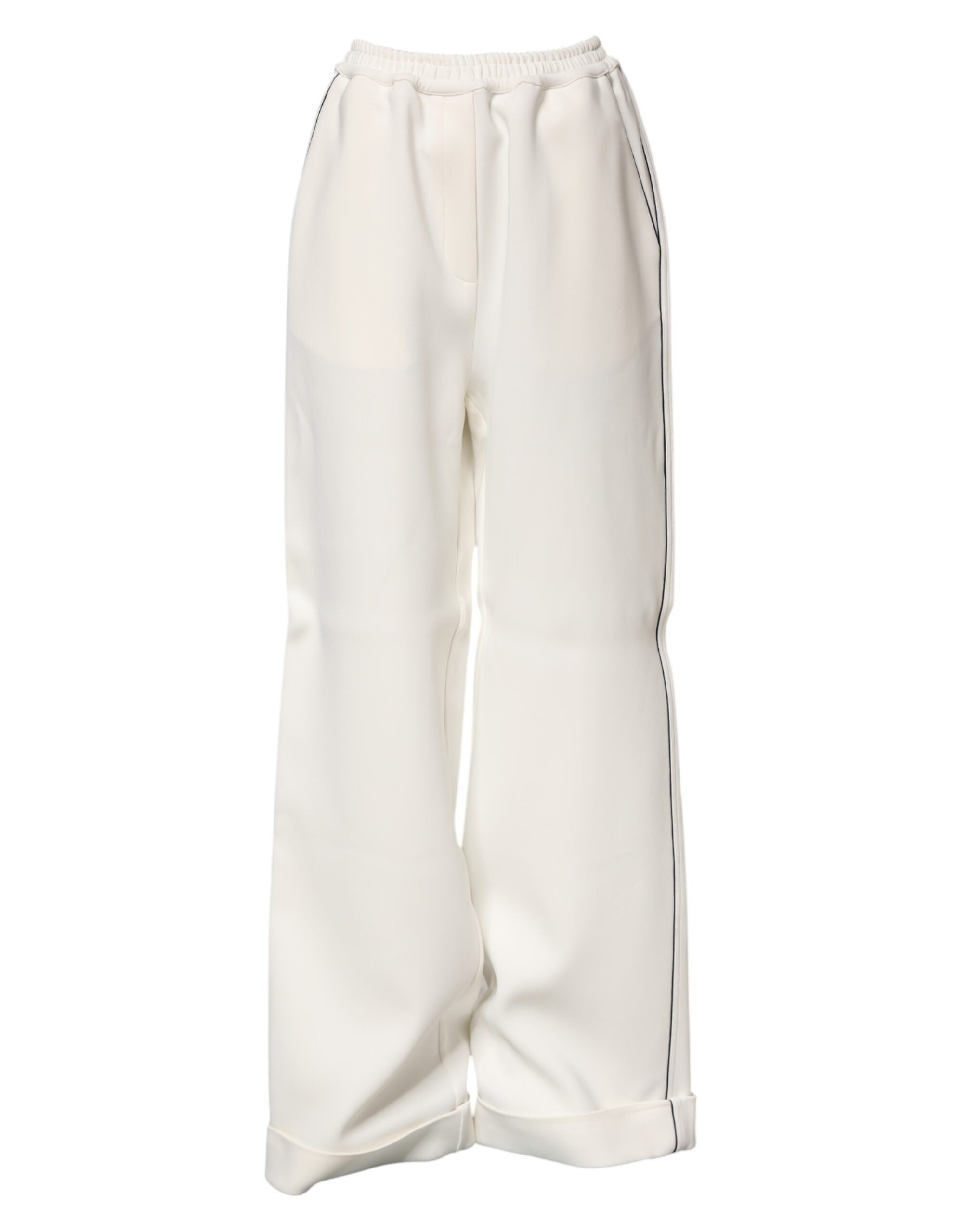Viscose Wide Leg Trousers — White