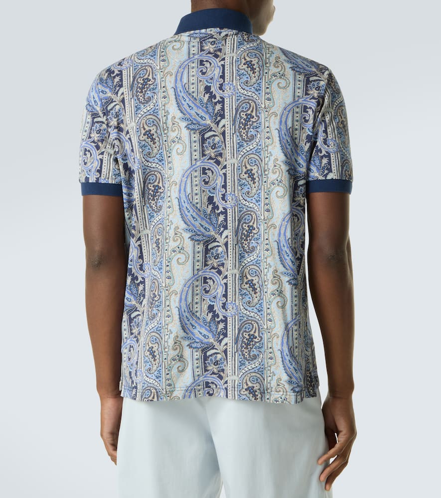 Paisley cotton polo shirt