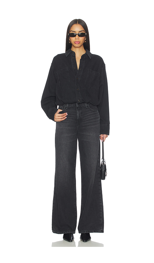 Good american denim shirt jumpsuit en color negro XXL/2X también en L, M, S, XL/1X