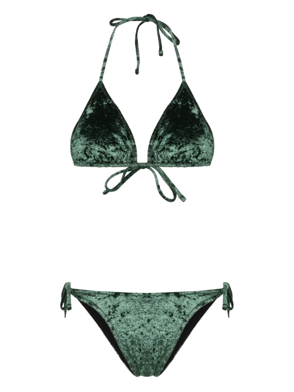 Kelly velvet bikini set - Green