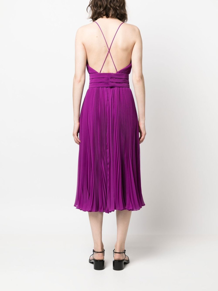 - Pleated Midi Dress