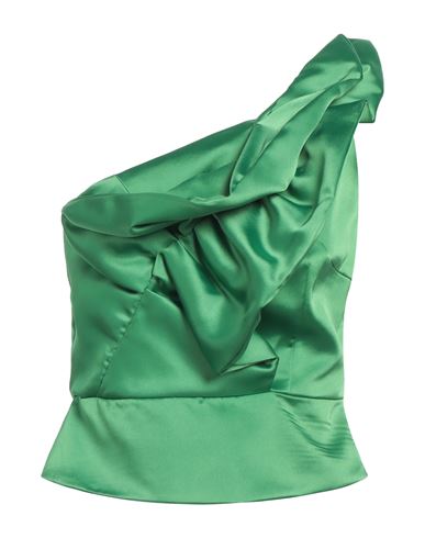 Woman Top Green Size M Polyester, Elastane