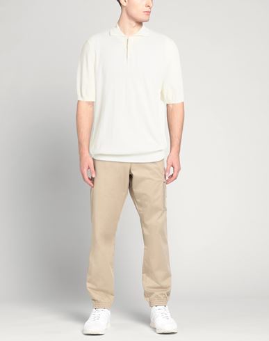 Man Sweater Ivory Size 44 Cotton