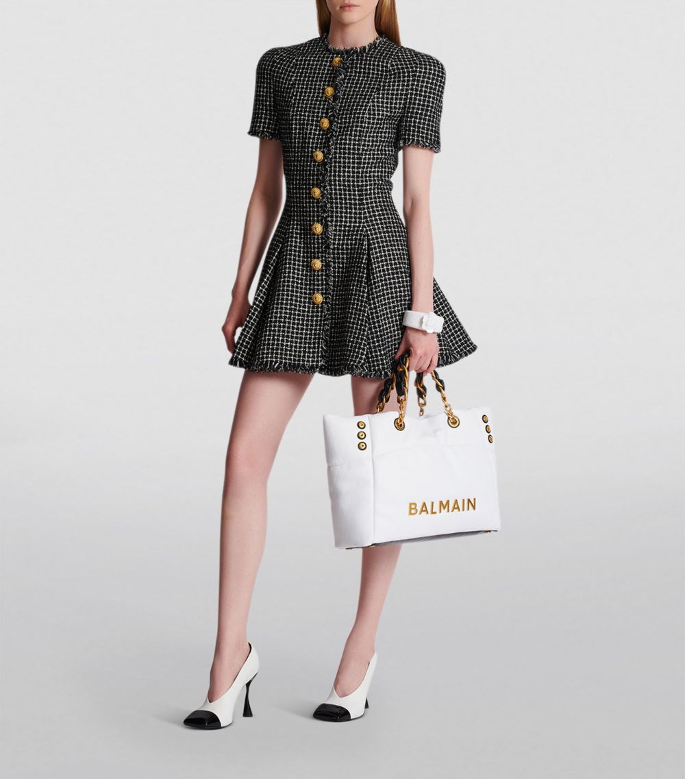 Gingham Tweed Mini Dress