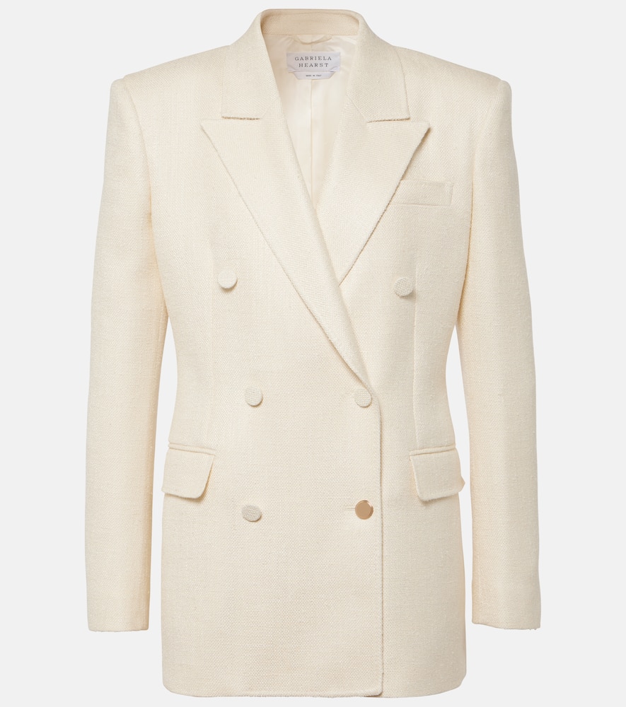 Gavin double-breasted silk and wool blazer