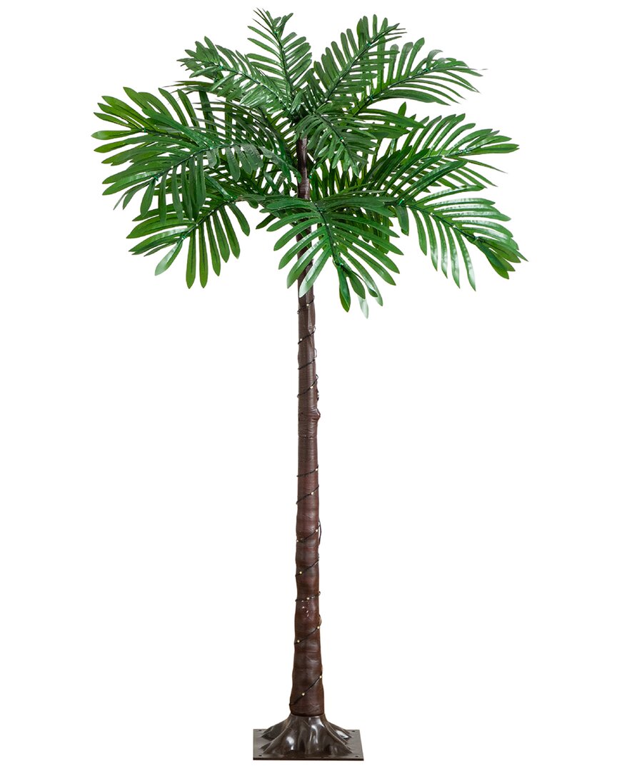 Nearly Natural 4ft UV-Resistant Lighted Artificial Palm Tree With 127 Warm  White LED Lights (Indoor/Outdoor)