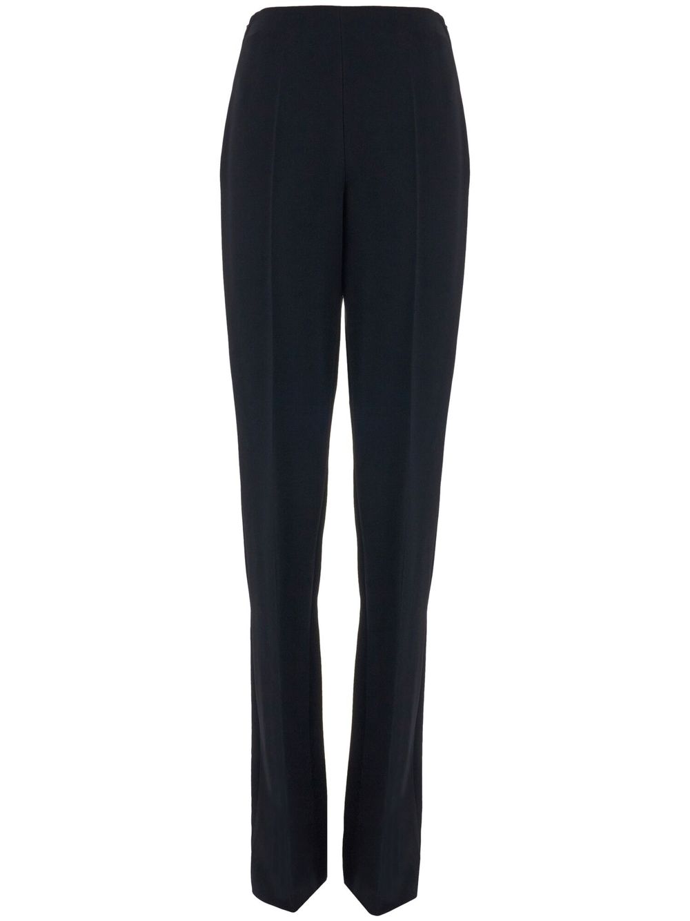 Straight-leg pleated trousers - Black