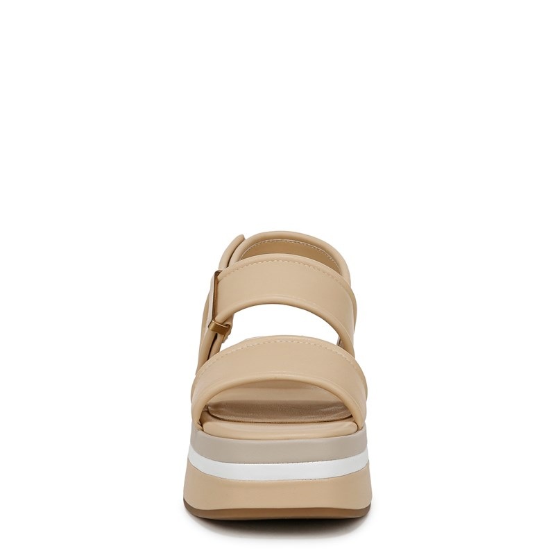 Women's Piper Platform Slingback Sandals (Buff Beige Faux Leather)