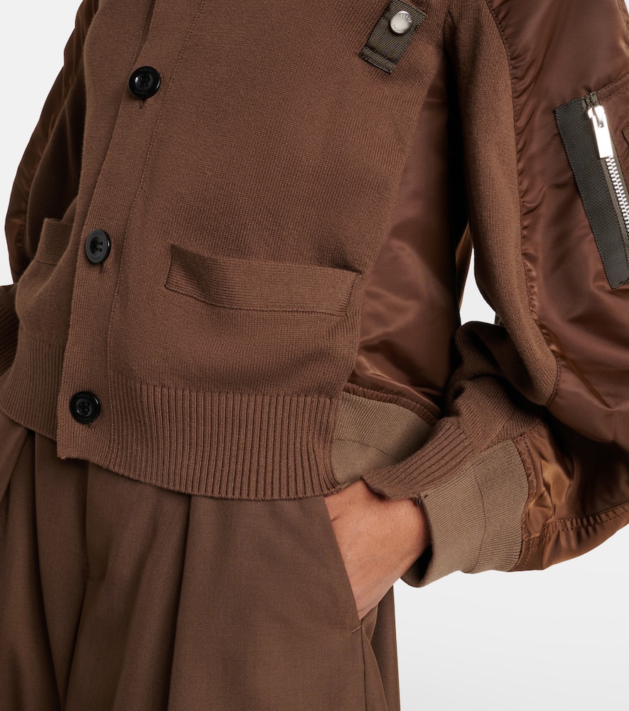 Cotton-blend and twill cardigan