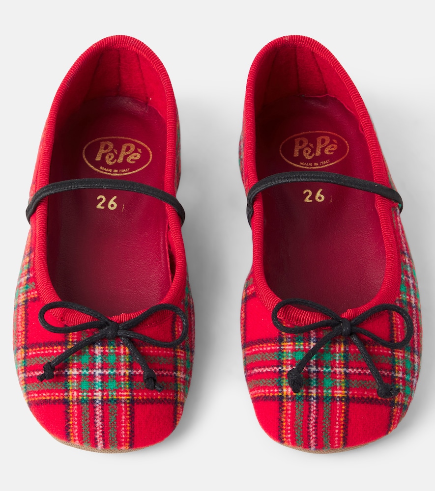 PèPè Lana plaid ballet flats