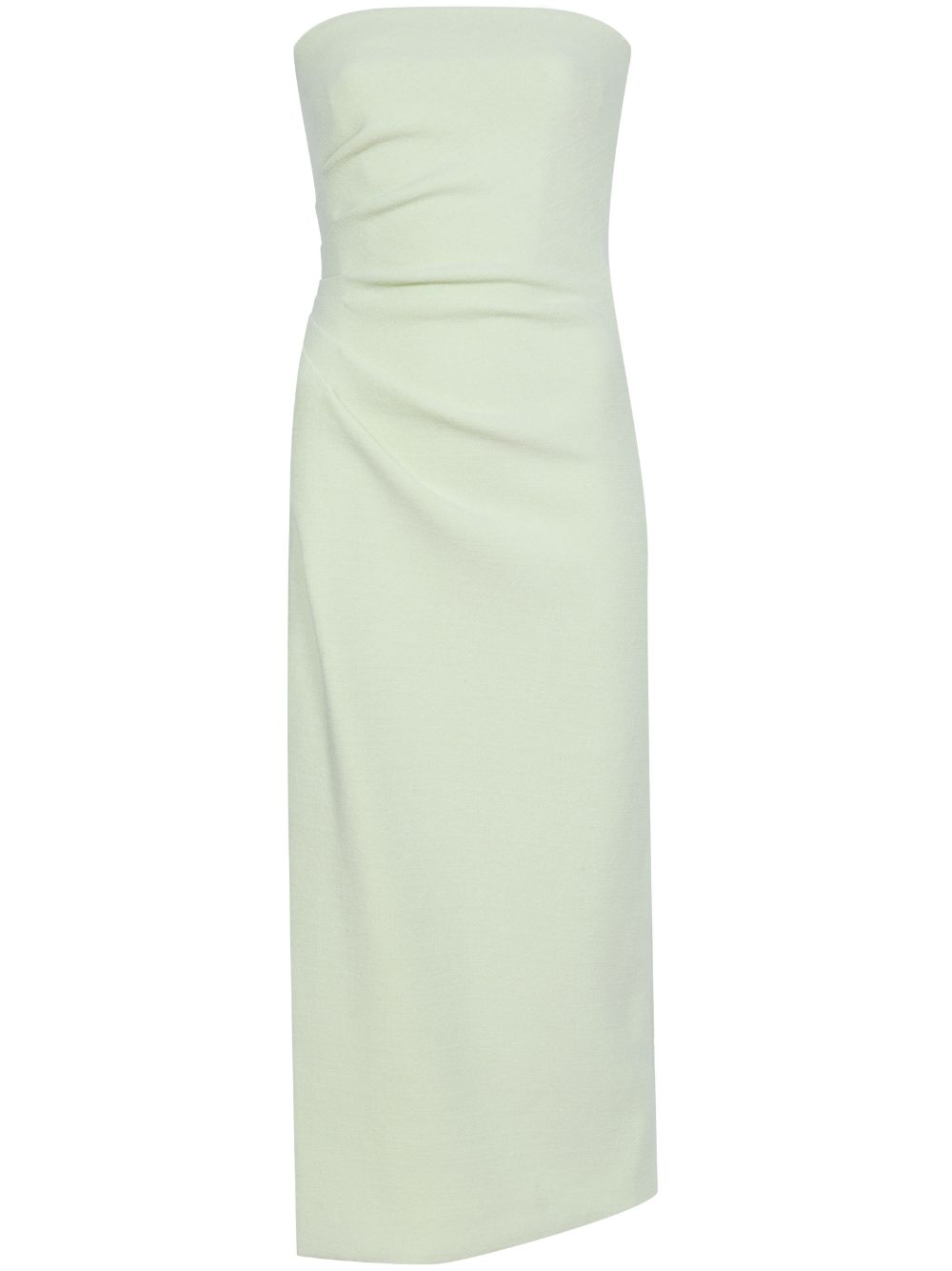 Terry-jersey strapless dress - White