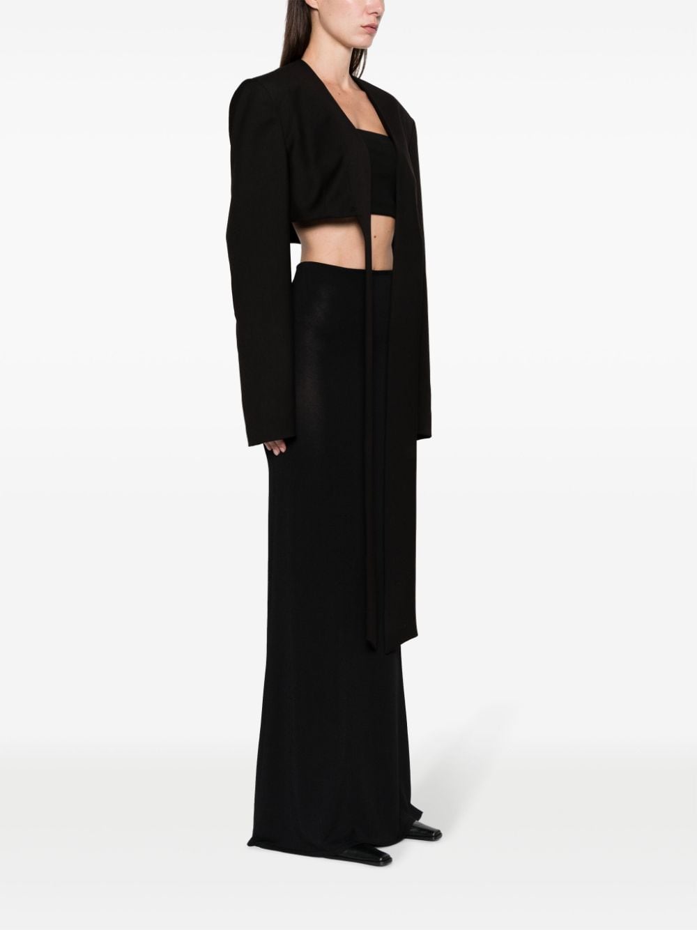 Andreadamo Flannel Crop Jacket