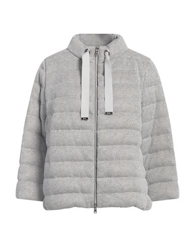 Woman Puffer Light grey Size 12 Viscose, Polyester, Metallic fiber, Polyamide, Cotton