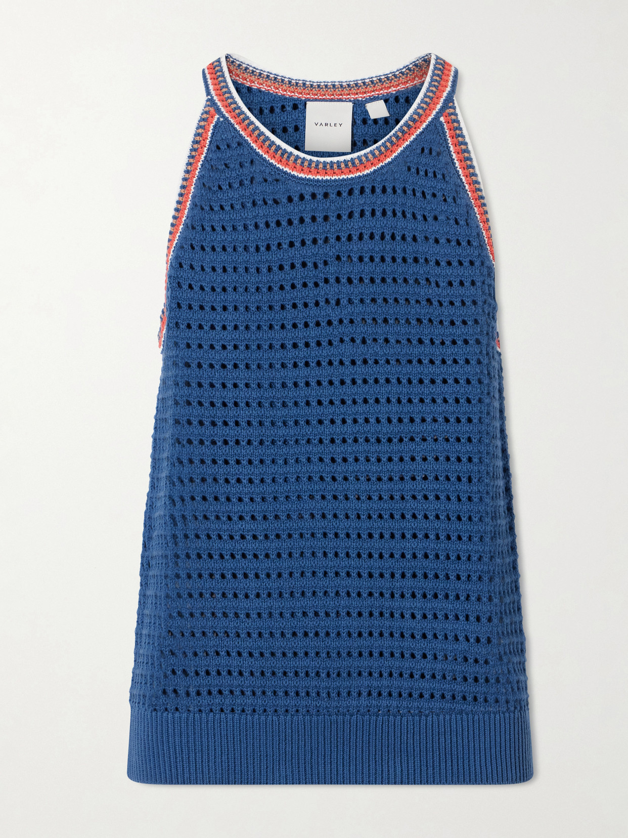 Aberg Crochet-knit Cotton Tank - Blue