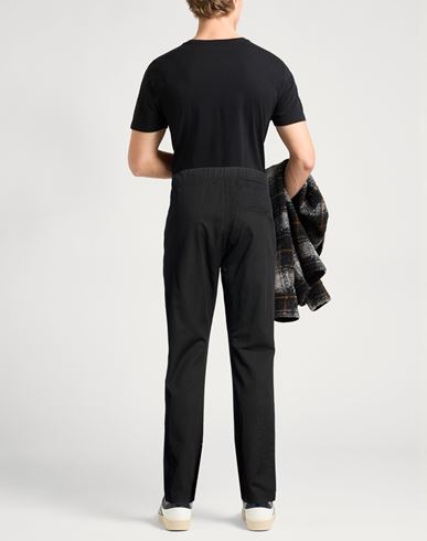 Man Pants Black Size 34 Linen, Cotton, Elastane