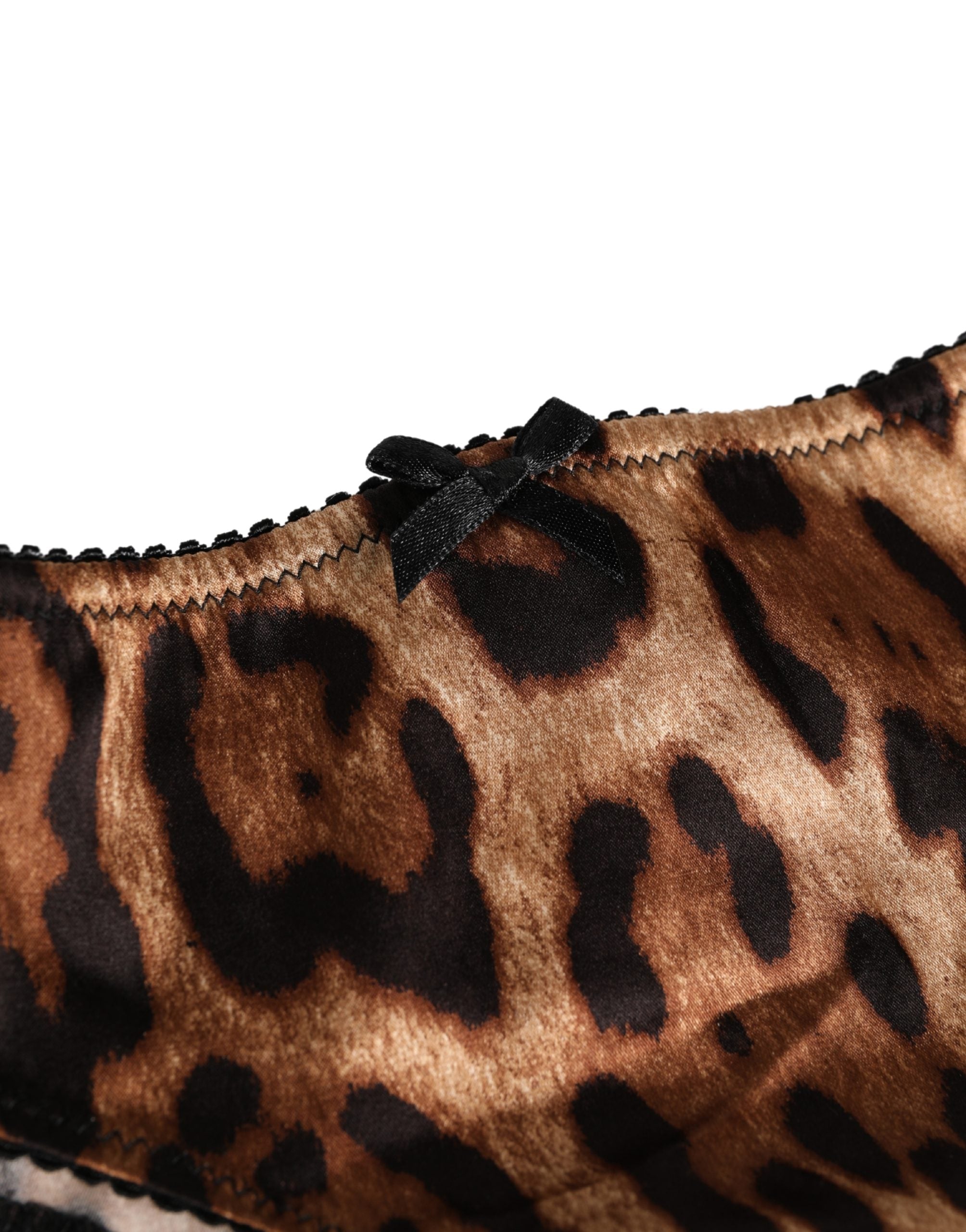 Leopard-Print Silk Brief — Multicolor