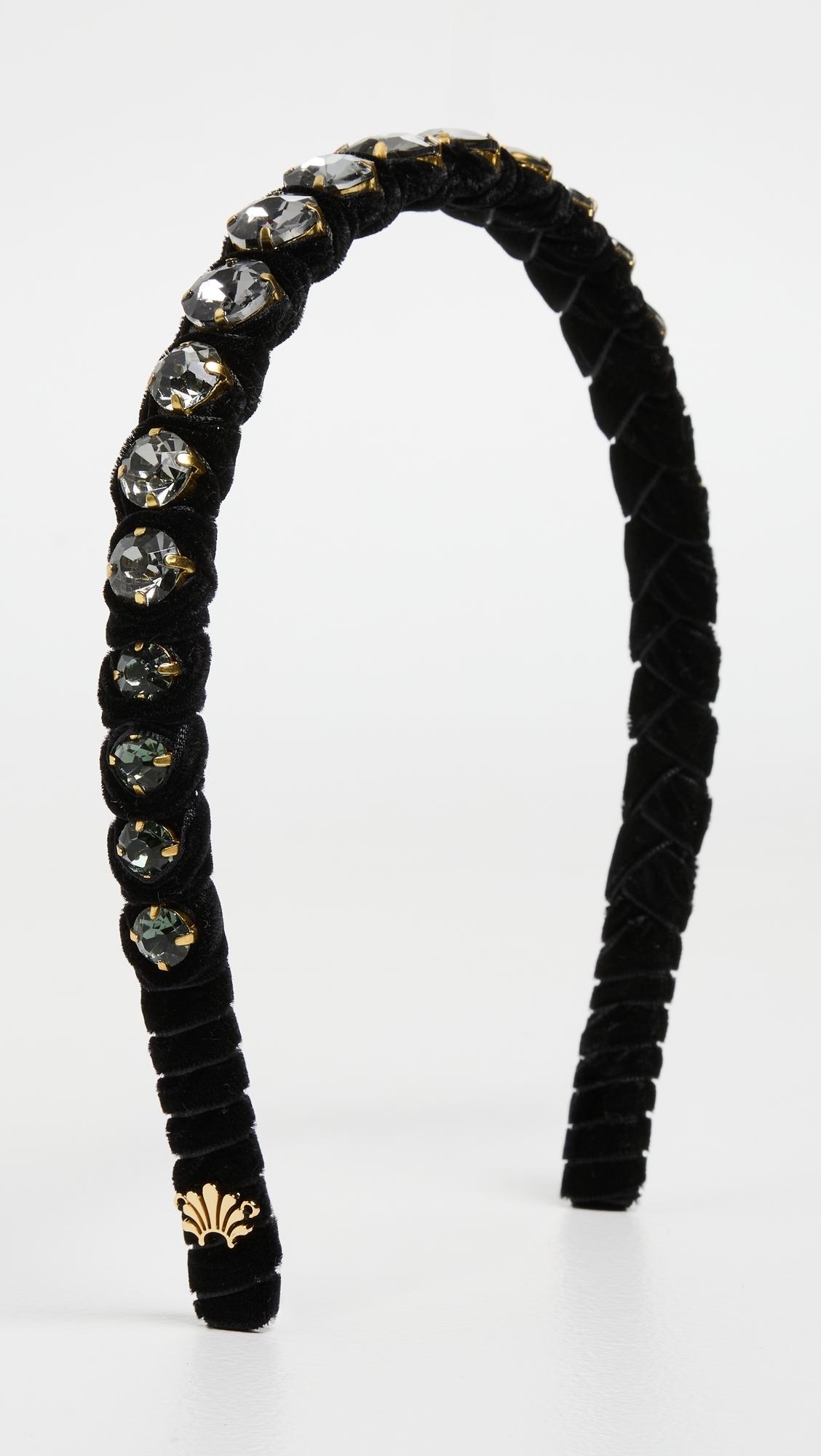 Graduated Crystal Headband Jet One Size