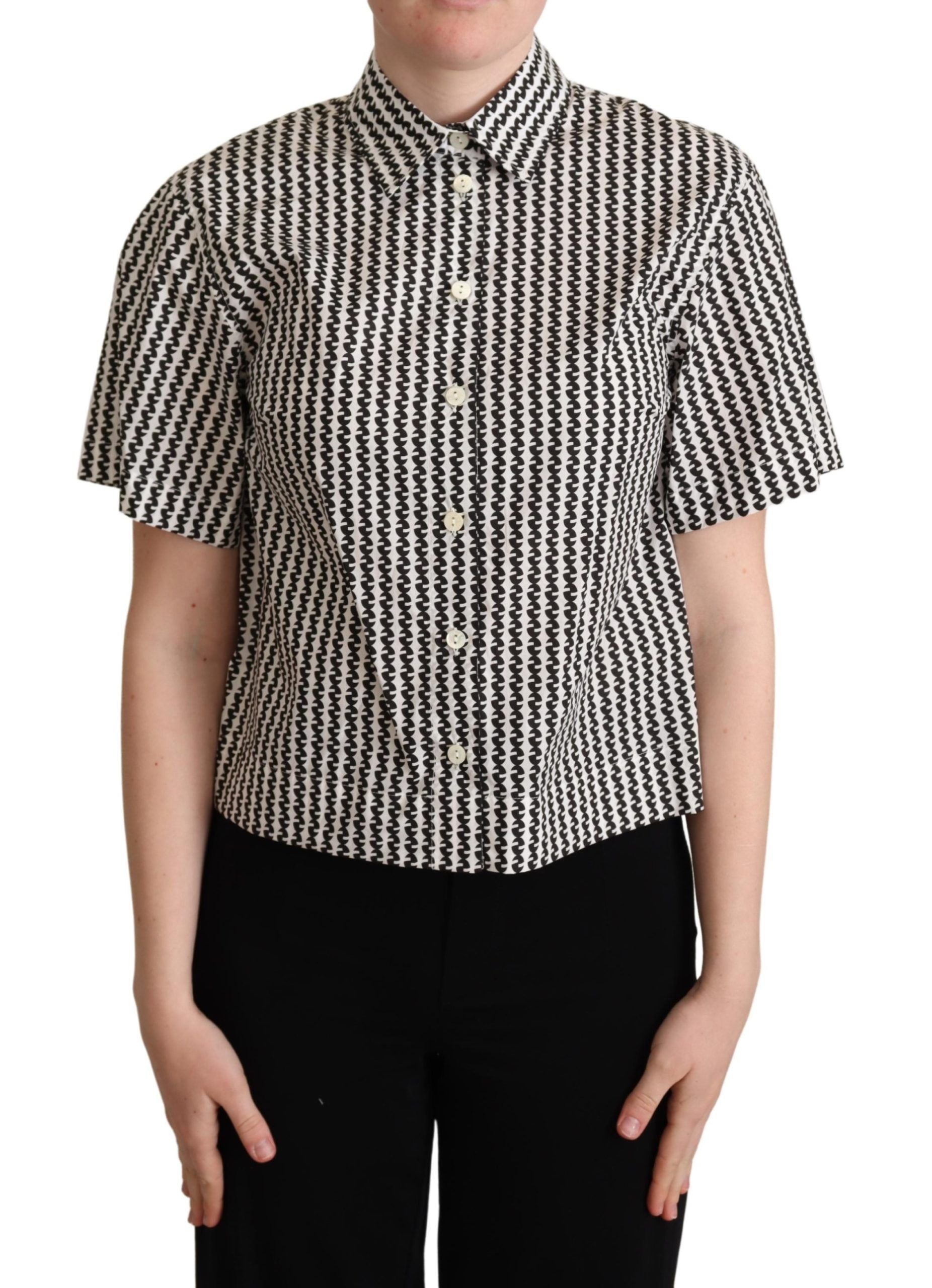 Patterned Cotton Shirt — White