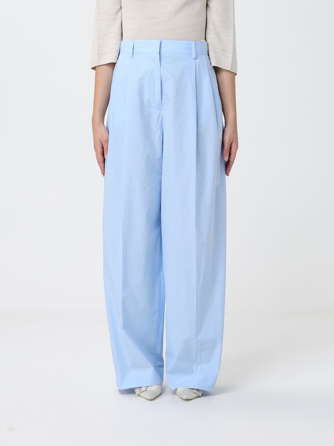 Pants Woman color Gnawed Blue