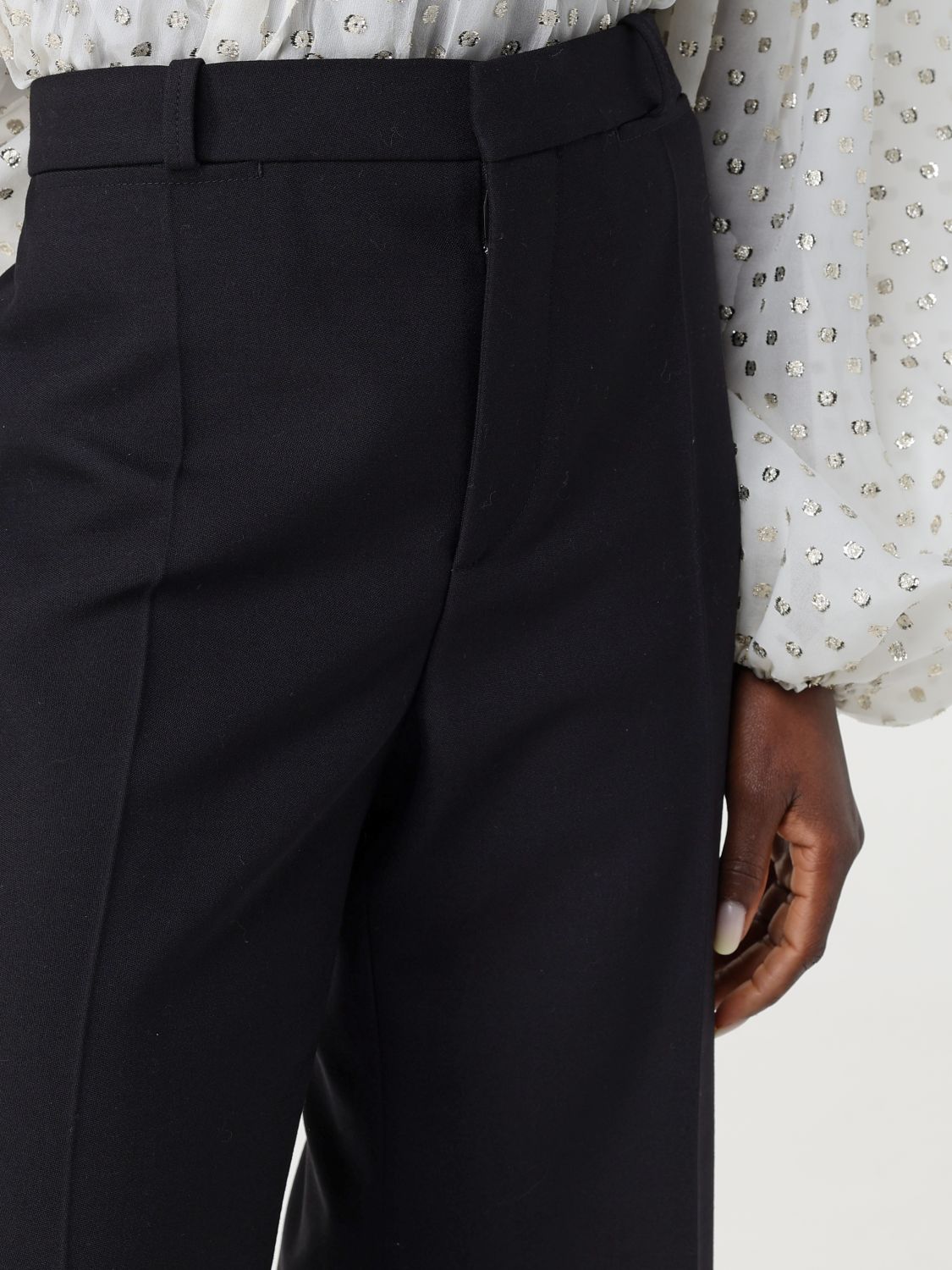 Flared tailored trousers - Brown