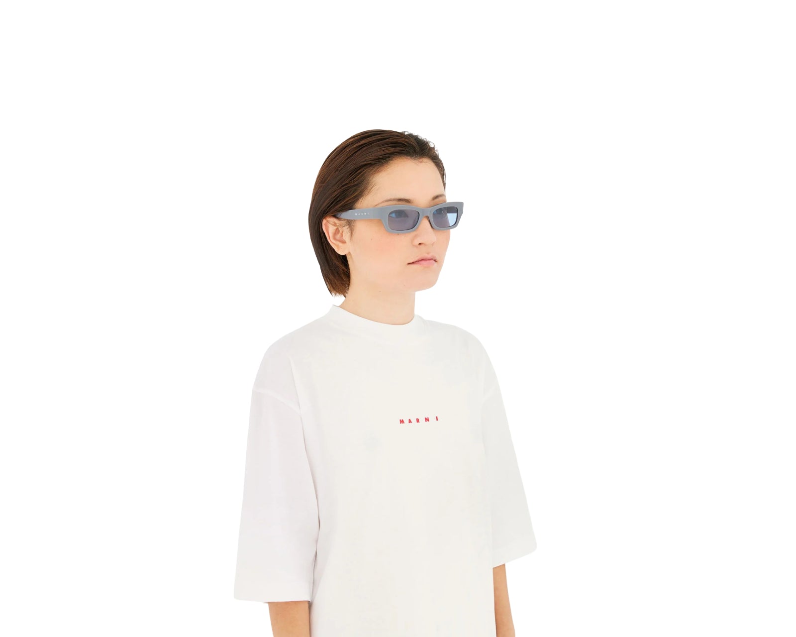 Marni Unisex Marni EWC Haicli Grey Sunglasses Acetate Grey Light blue Squared