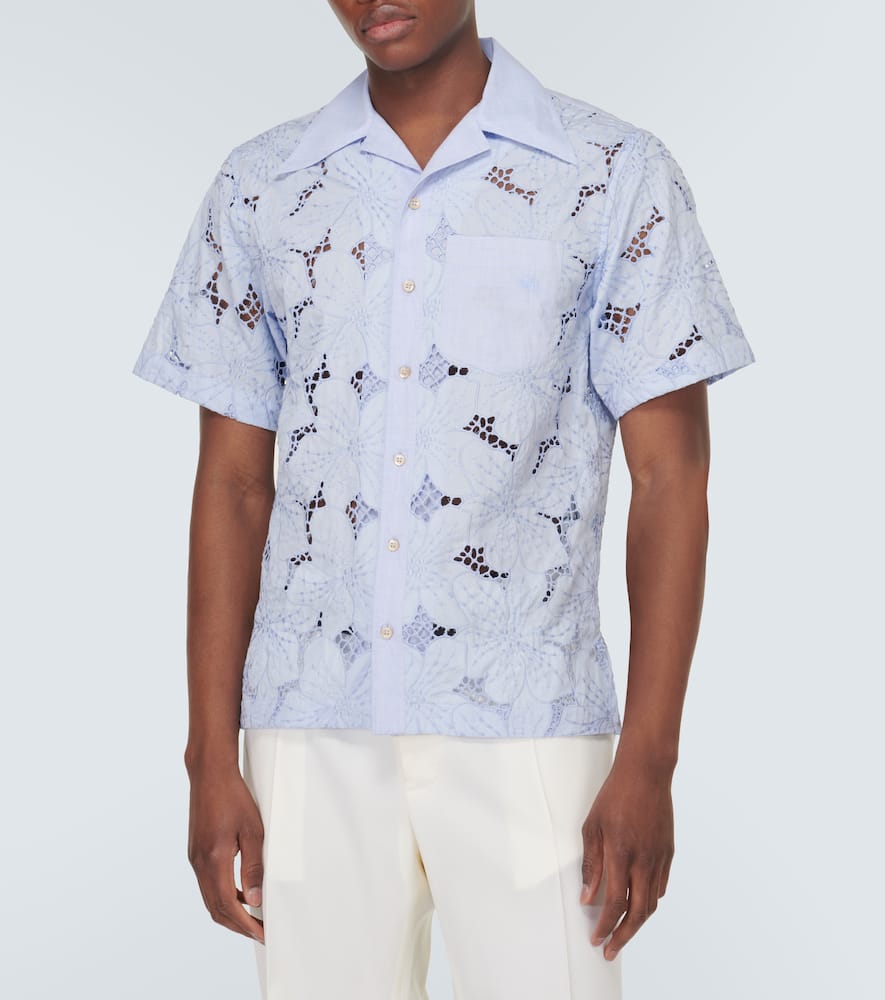 Wales Bonner Highlife floral cotton-blend bowling shirt