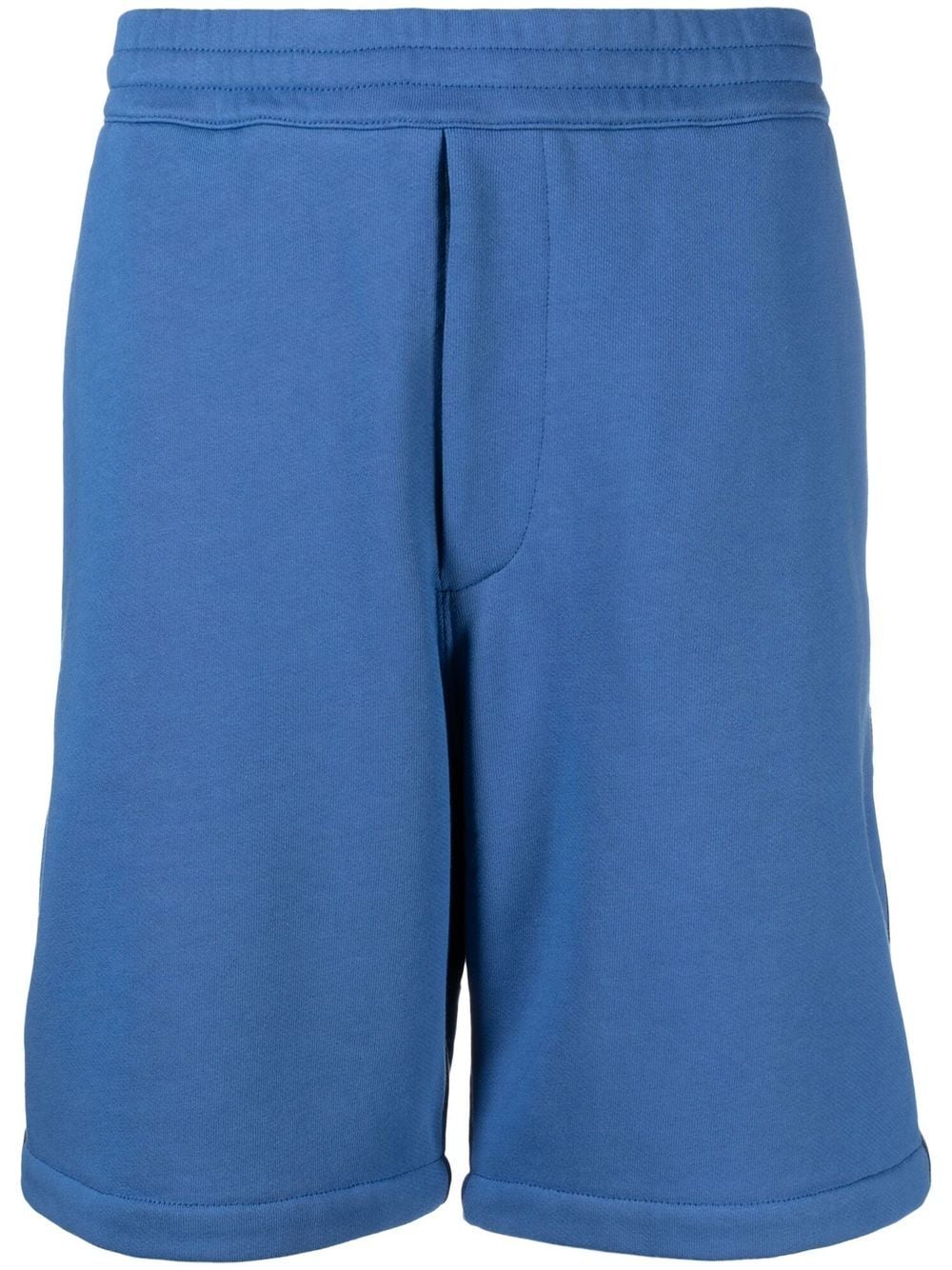 Logo-Tape Jersey Shorts — Blue