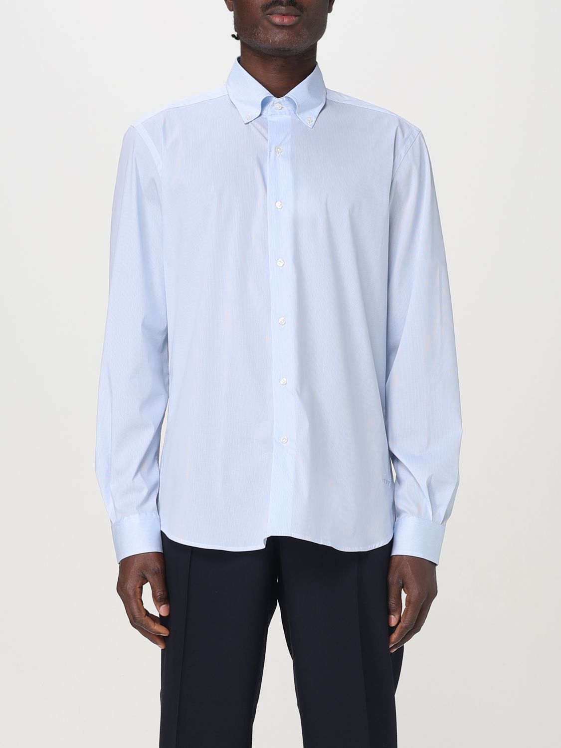 Shirt Men color Gnawed Blue