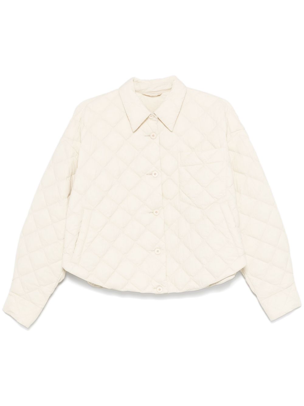 Diamond-pattern padded jacket - Black